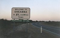 Eneabba town entrance