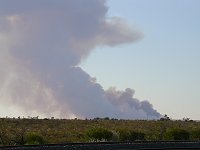 the same fire from the railway line south of town
