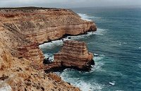 Kalbarri coastal gorges - Island Rock from the north