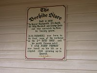 A plaque on the wall of the 'Beehive' Store