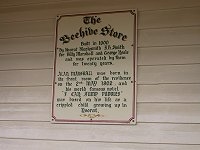 A plaque on the wall of the 'Beehive' Store