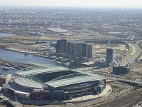 Telstra Dome and a new development at Docklands