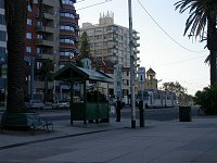 waiting for the tram in St.Kilda