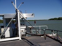 crossing river on a ferry