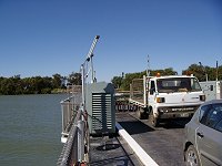 crossing river on a ferry