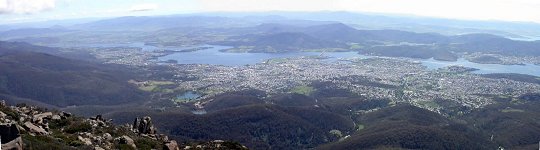 View on Bowen Bridge, Derwent Park & Glenorchy