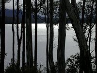 Sun trail in the lake - view on Fergys Hill