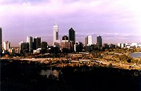 City skyline from Kings Park