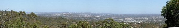 Panorama of Perth from the lookout