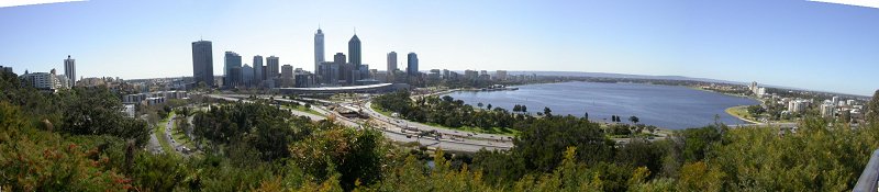 The city, Swan River and South Perth