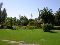 Queen's Gardens and the lights of WA Cricket Ground