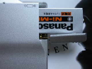 inserting the battery