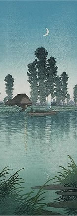 Hasui Kawase -  Evening at Itako